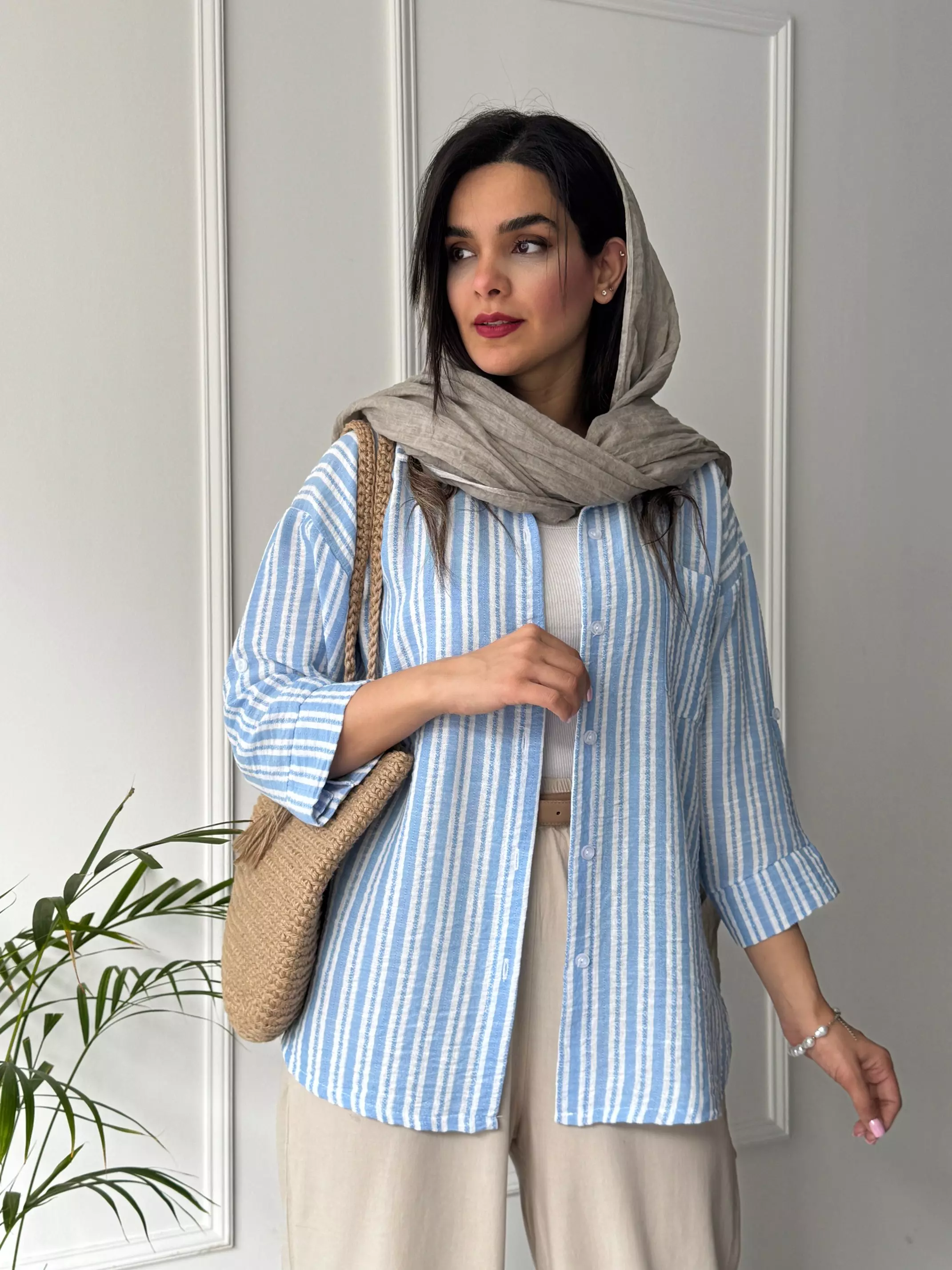 مانتو شومیزی راه راه یاس